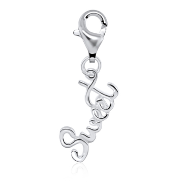 Sweet Word Shaped Silver Charms CH-48